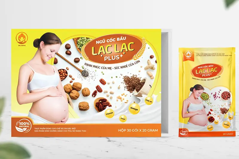 Ngũ cốc bầu Lạc Lạc - hộp 30 gói