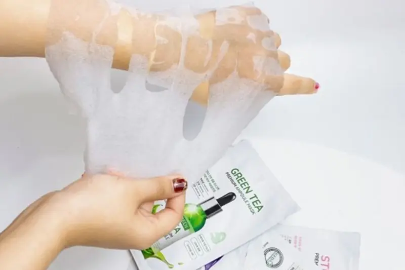 Mặt nạ Wskin trà xanh - hộp 10 chiếc