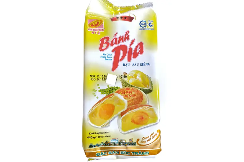 Bánh pía Tân Huê Viên trứng đậu sầu riêng - gói 440g