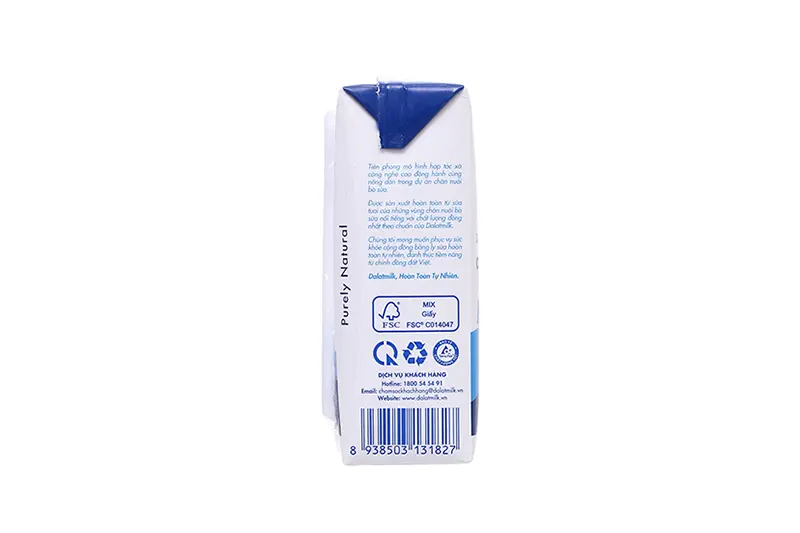 Sữa tươi Dalatmilk có đường hộp 110ml - vỉ 4 hộp