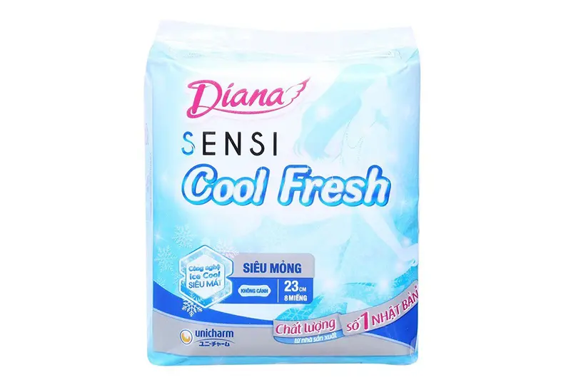 BVS Diana Sensi cool fresh không cánh - gói 8 chiếc