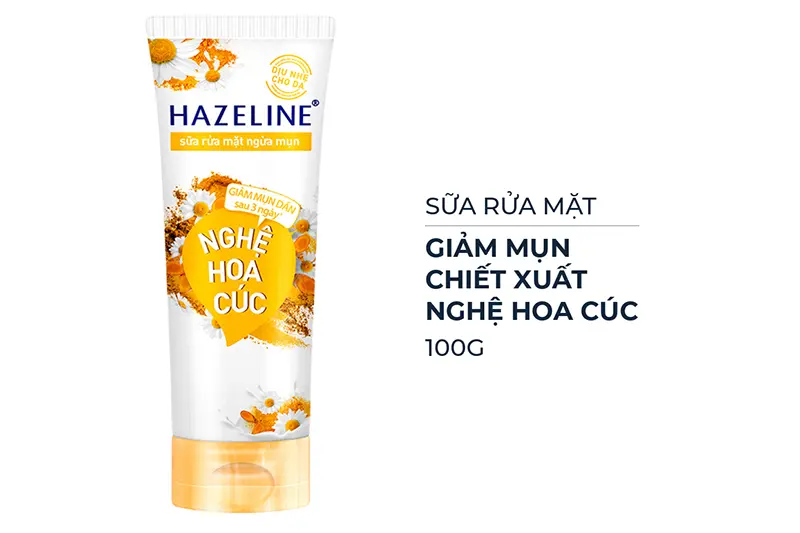 Sữa rửa mặt Hazeline nghệ hoa cúc - tuýp 100g