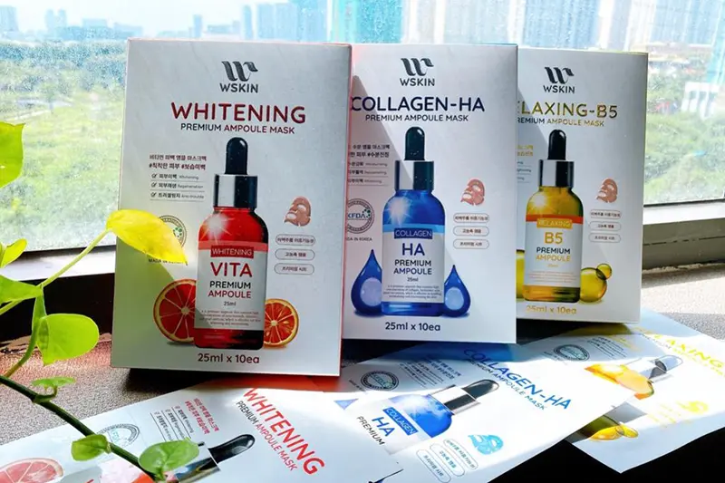 Mặt nạ Wskin Collagen HA - hộp 10 chiếc