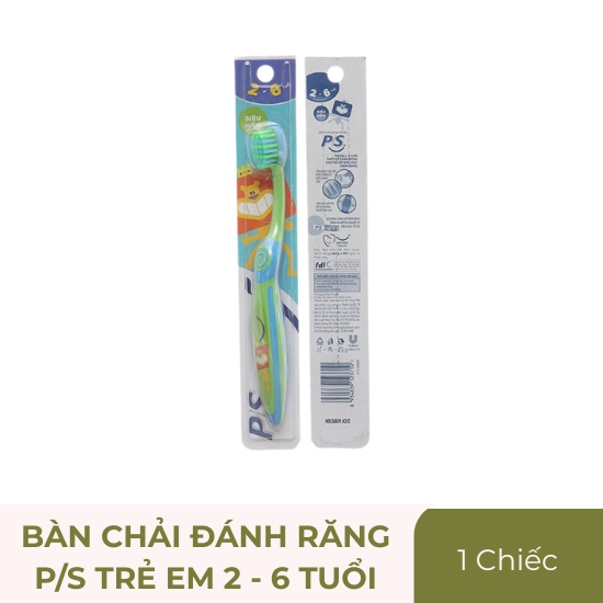 Bàn chải đánh răng trẻ em P/S 2-6 tuổi - chiếc
