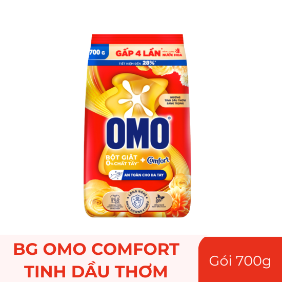 Bột giặt Omo hương Comfort tinh dầu thơm - gói 700g