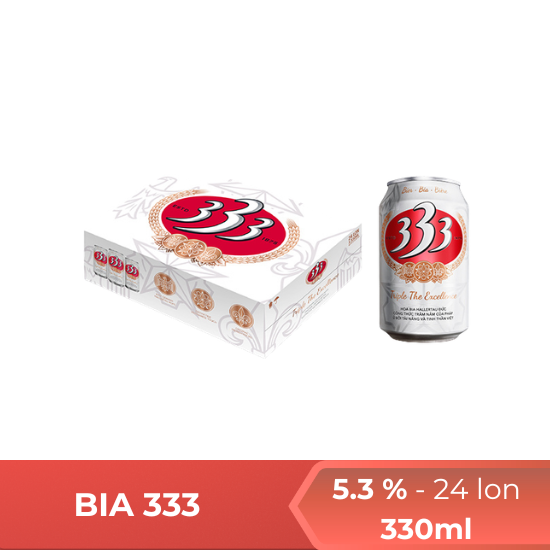 Bia 333 lon 330ml - thùng 24 lon