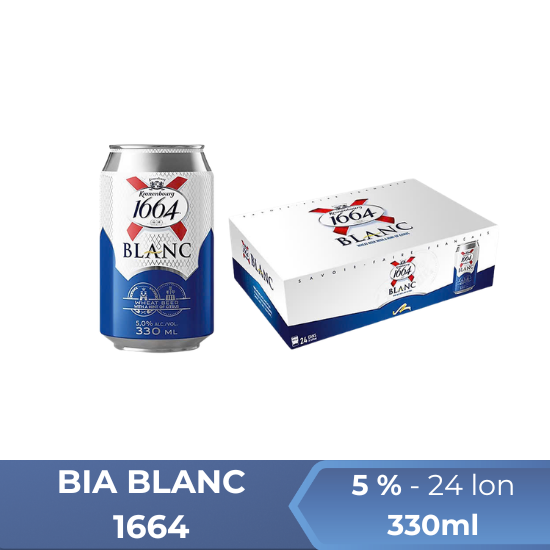 Bia Blanc 1664 lon 330ml - thùng 24 lon 