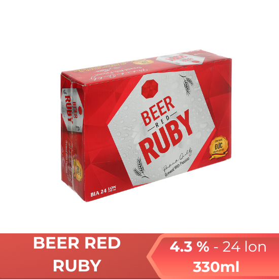 Bia Ruby lon 330ml - thùng 24 lon