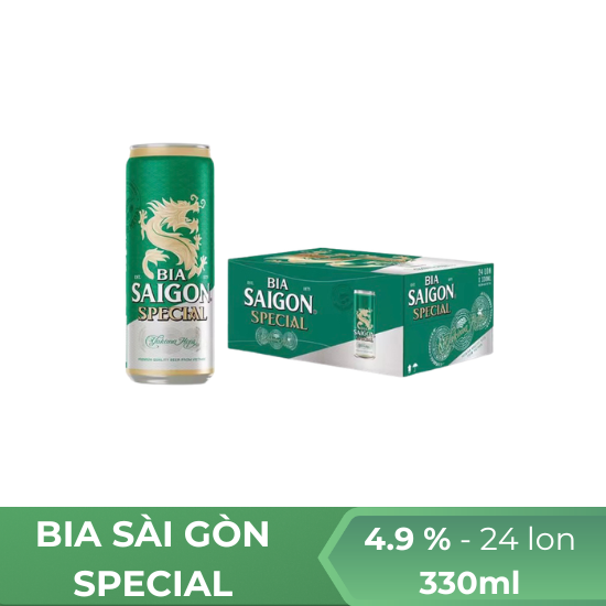 Bia Sài Gòn Special lon cao 330ml - thùng 24 lon