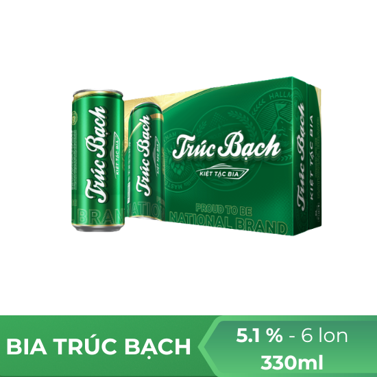 Bia Trúc Bạch lon 330ml - thùng 24 lon