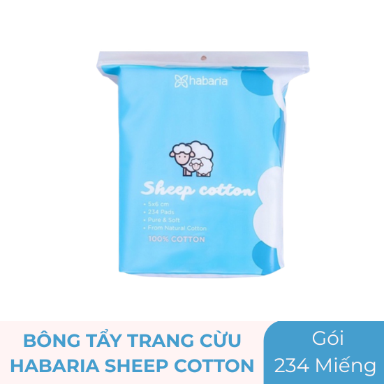 Bông tẩy trang cừu - gói 234 miếng