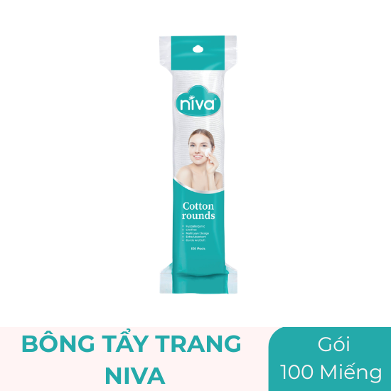 Bông tẩy trang Niva - gói 100 miếng