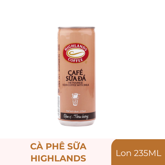 Cà phê sữa Highlands - lon 235ml