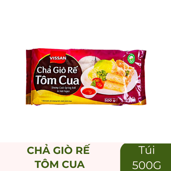 Chả giò rế tôm cua Vissan - túi 500g