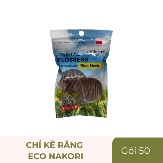 Chỉ kẽ răng Eco Nakori - gói 50 + 5 chiếc