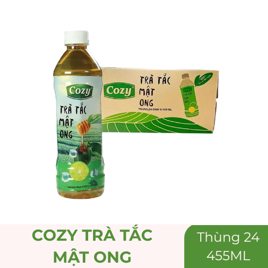 Cozy trà tắc mật ong 455ml - thùng 24 chai
