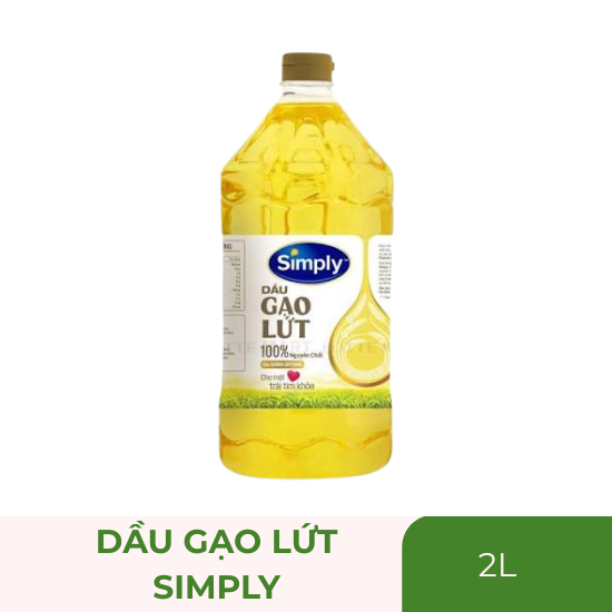 Dầu gạo lứt Simply - chai 2 lít
