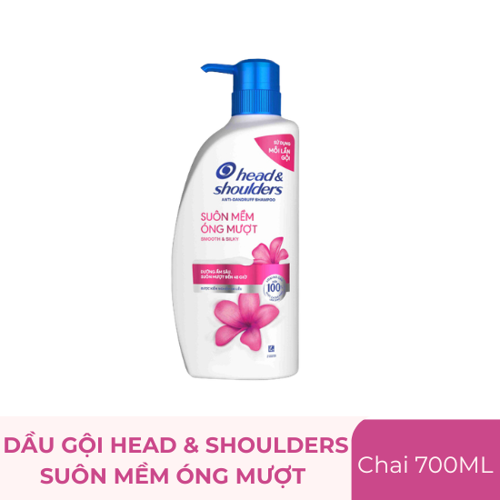 Dầu gội Head & Shoulders suôn mềm óng ả - chai 700ml