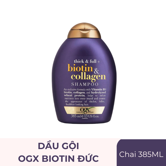 Dầu gội OGX Biotin Đức - chai 385ml
