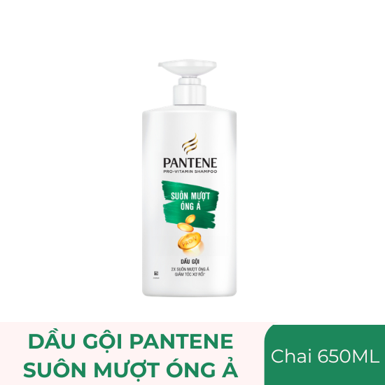 Dầu gội Pantene suôn mượt óng ả - chai 650ml