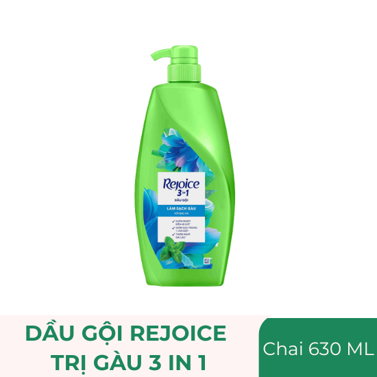 Dầu gội Rejoice trị gàu 3 in1 - chai 630ml