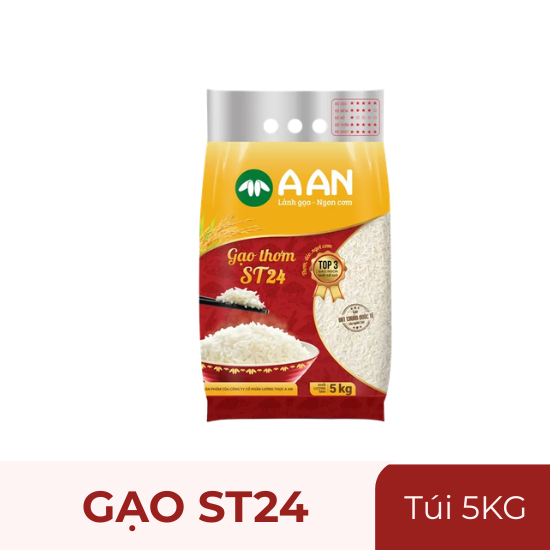 Gạo thơm A AN ST24 - túi 5kg