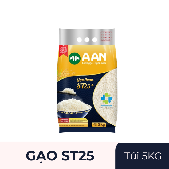 Gạo thơm A AN ST25 - túi 5kg