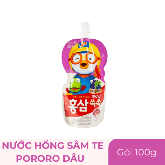 Nước hồng sâm TE Pororo việt quất - gói 100g