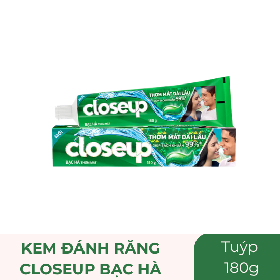 Kem đánh răng Closeup bạc hà - tuýp 180g