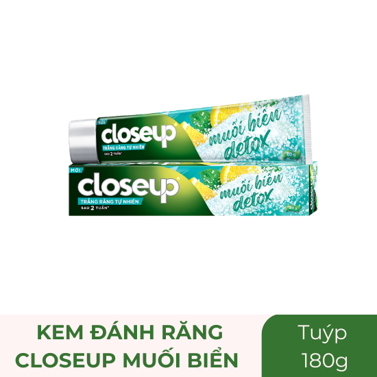 Kem đánh răng Closeup muối biển Detox - tuýp 180g
