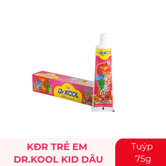 Kem đánh răng trẻ em Dr.Kool Kid dâu - tuýp 75g