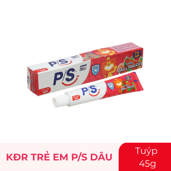 Kem đánh răng trẻ em P/S dâu - tuýp 45g