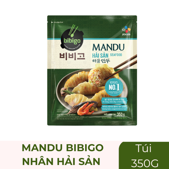 Mandu Bibigo nhân hải sản - túi 350g
