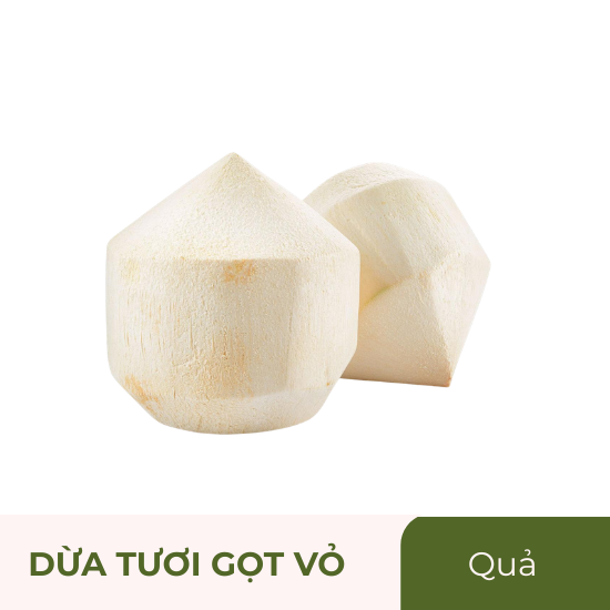 Quả dừa tươi gọt vỏ - quả