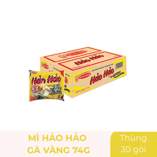 Mì Hảo Hảo gà vàng - thùng (30 gói * 74g)