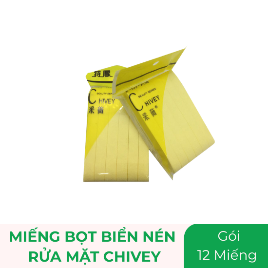 Bông nở rửa mặt Chivey - gói