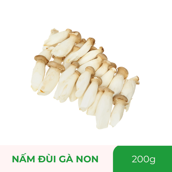 Nấm đùi gà non tươi - hộp 200g