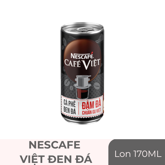 Cà phê Nescafe Việt đen đá - lon 170ml