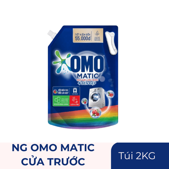 Nước giặt Omo bền đẹp cửa trước - túi 2kg