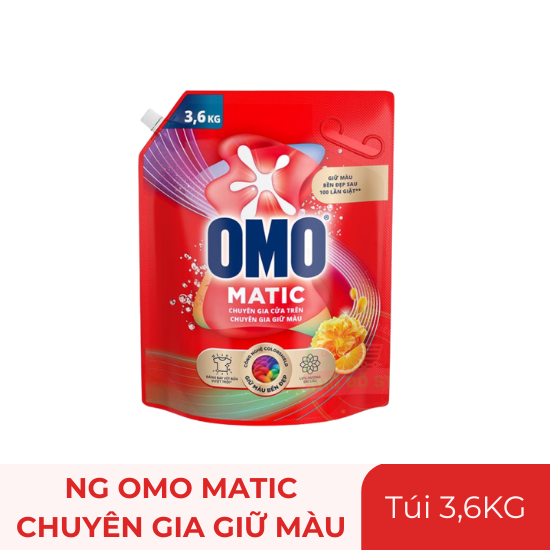 Nước giặt Omo giữ màu cửa trên - túi 3.6kg
