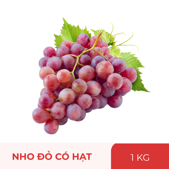 Nho đỏ có hạt - 1kg