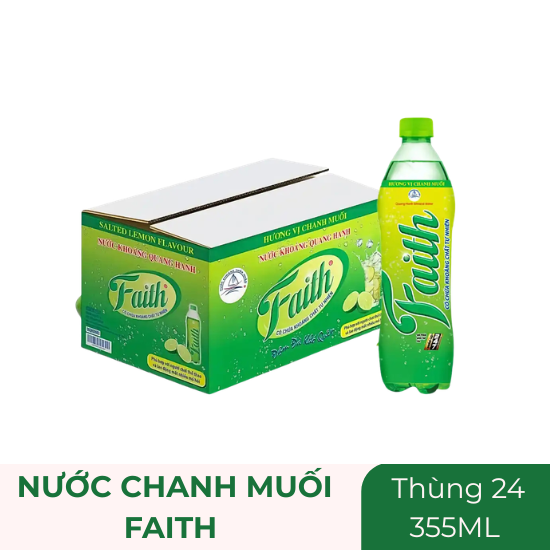 Nước chanh muối Faith 355ml - thùng 24 chai