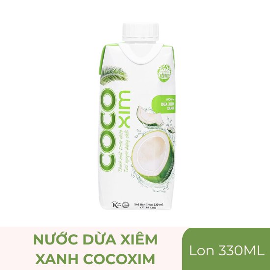 Nước dừa xiêm xanh Cocoxim - hộp 330ml