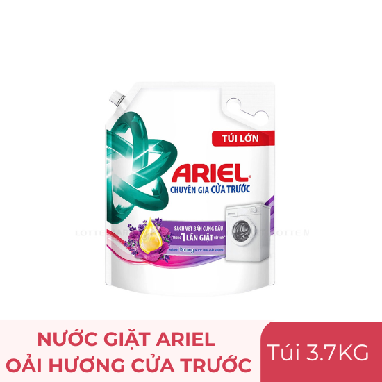 Nước giặt Ariel cửa trước oải hương - túi 3.7kg