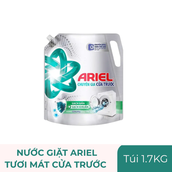 Nước giặt Ariel tươi mát cửa trước - túi 1.7kg