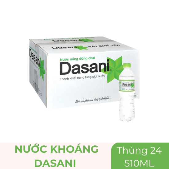 Nước khoáng Dasani 510ml - thùng 24 chai