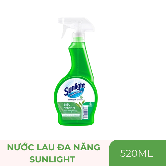 Nước lau đa năng Sunlight siêu nhanh - chai 520ml