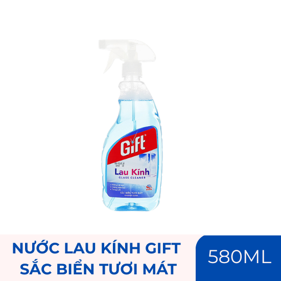 Nước lau kính GIFT sắc biển tươi mát - chai 580ml