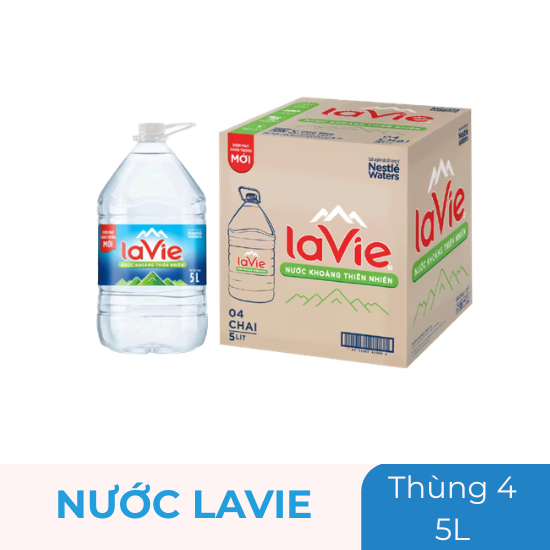 Nước Lavie 5L - thùng 4 can