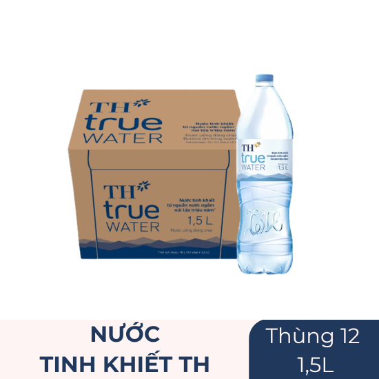 Nước tinh khiết TH 1.5L - thùng 12 chai